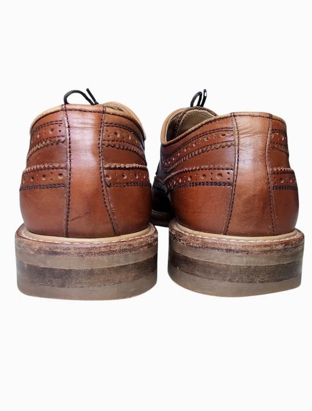 RUSSELL & BROMLEY Southport Rubber Sole Derby Cognac Brown Men's UK 10 US 10.5